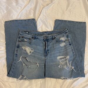 American Eagle Outfitters Ripped Skater Jeans in Blue (SHORT)